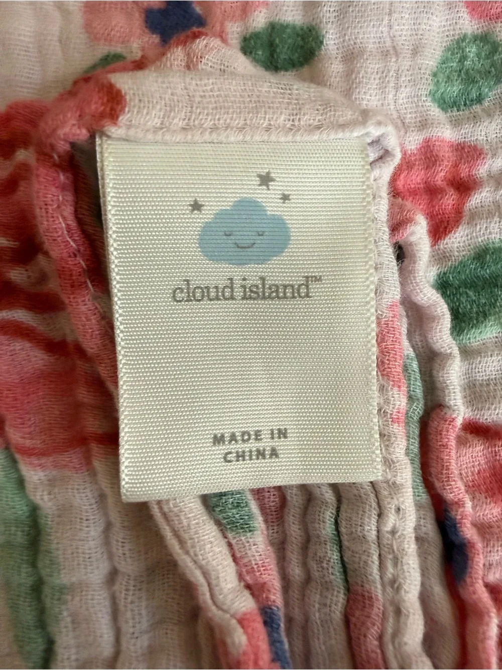 Set of 2 Cloud Island Floral Cotton Muslin Swaddle Blankets pink green yellow